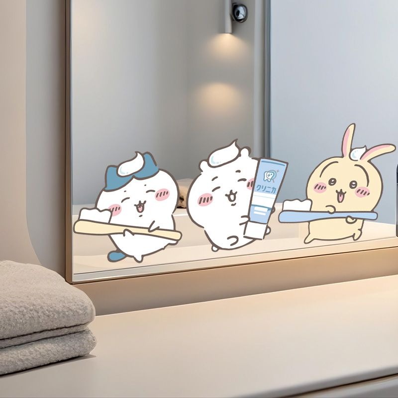 Home Bathroom Movie - ملصقات مرآة تشييكوا الرائجة، لاصقة قوية،
