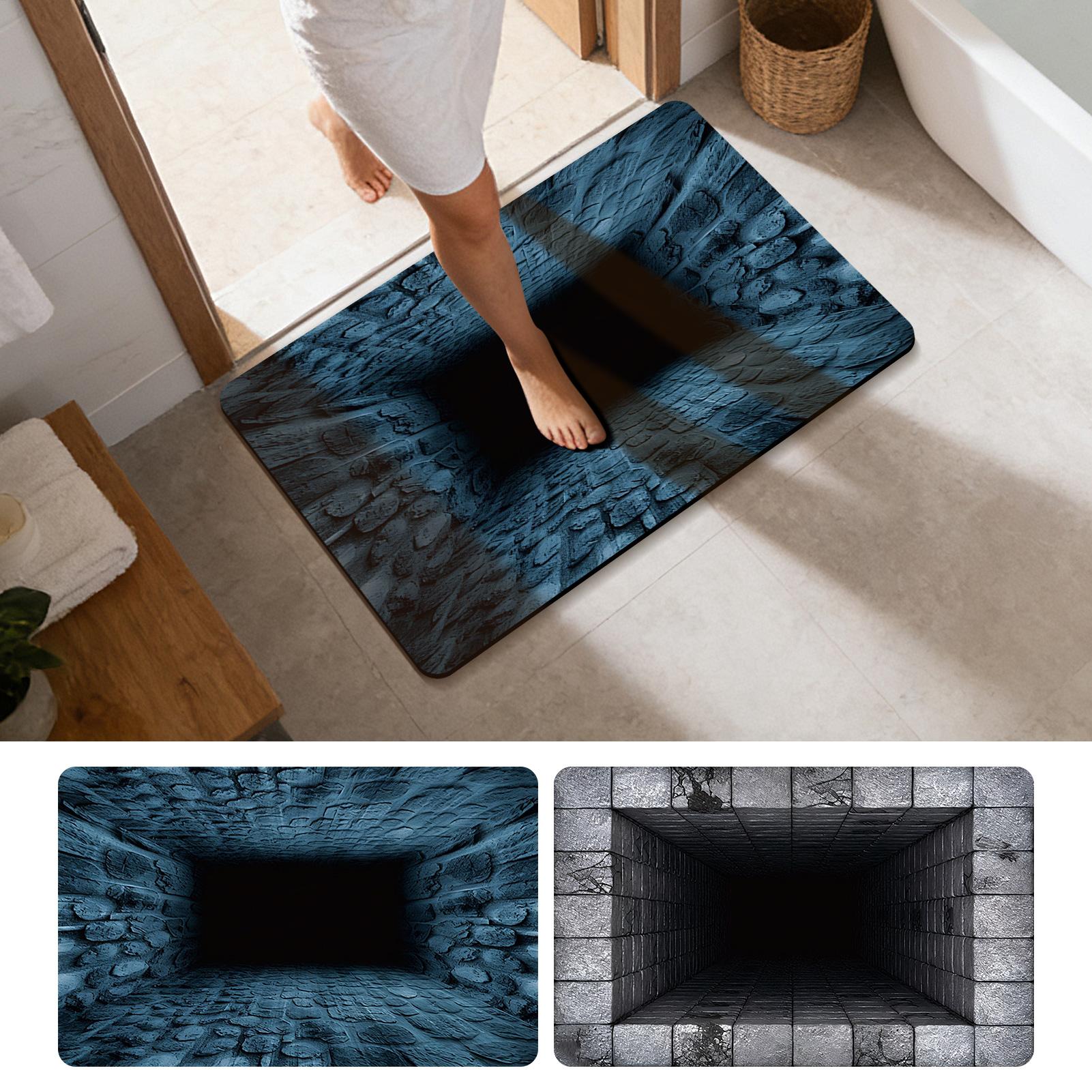 Home Design Bathroom - ثلاثية الأبعاد الوهم البصري البساط عدم