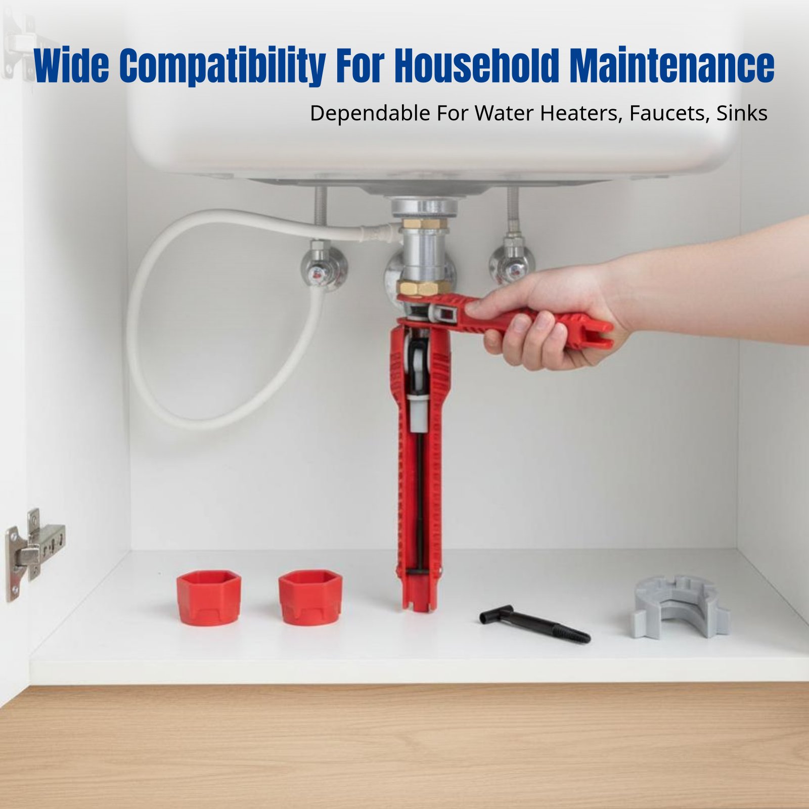 Home Bathroom Sink - مفتاح ربط للسباكة، أداة بلاستيكية متعددة