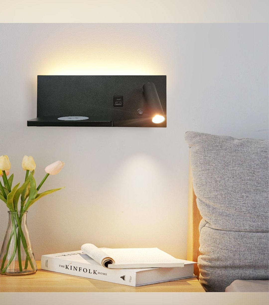 مصباح حائط للقراءة بجانب السري - مراجعة Home Bathroom Lighting Design وسعره