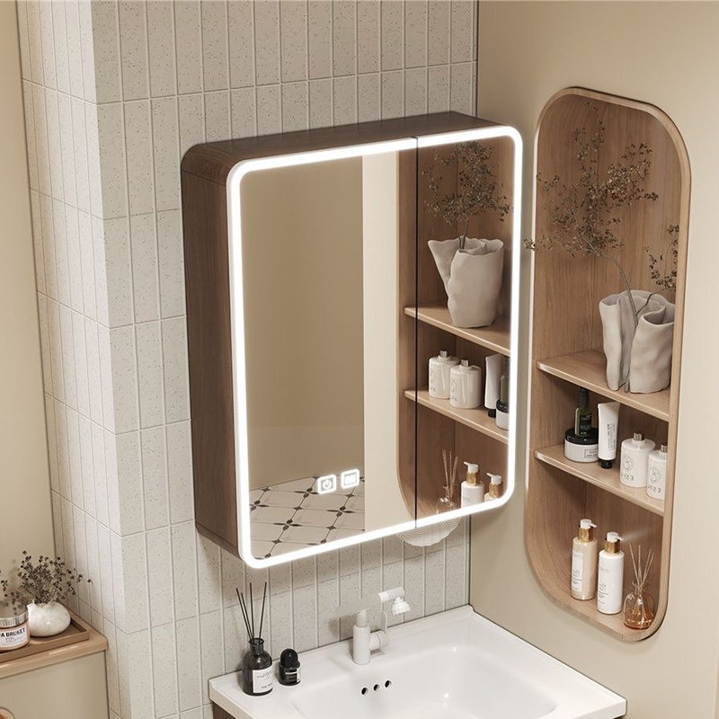 خزانة حمام بمرآة ورفوف، تصميم  - مراجعة Home Design Bathroom وسعره