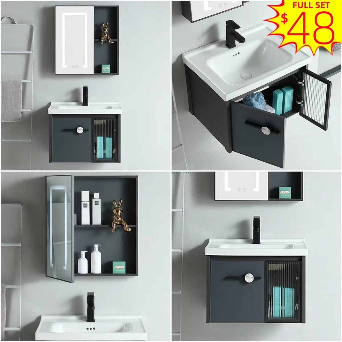 خزانة حمام بتصميم مصنع تشاوتشو - مراجعة Home Living Bathroom Vanity وسعره