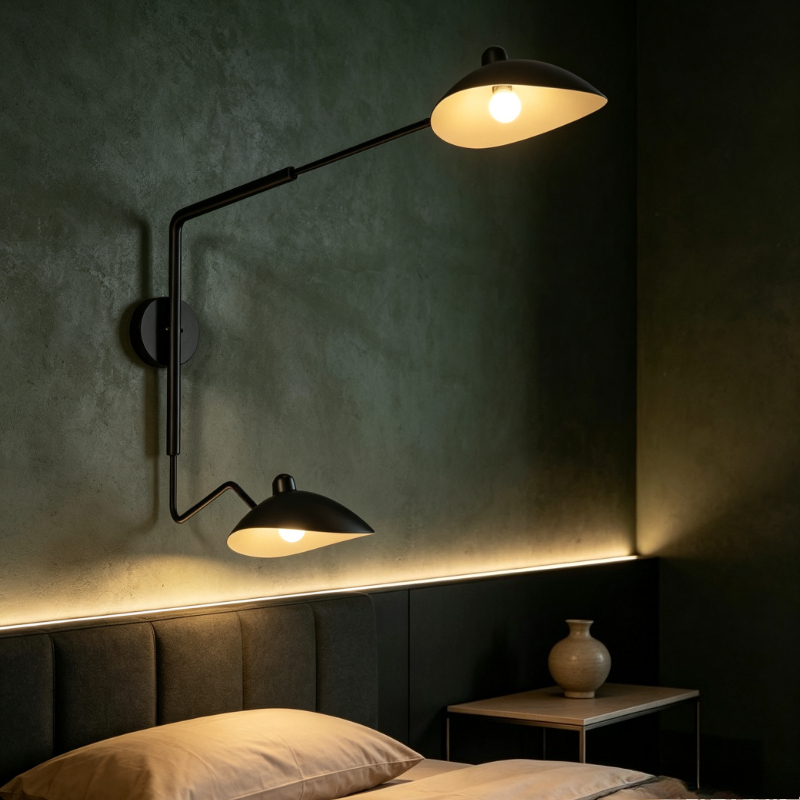 مصابيح جدارية LED سوداء حديثة  - مراجعة Home Bathroom Lighting Design وسعره