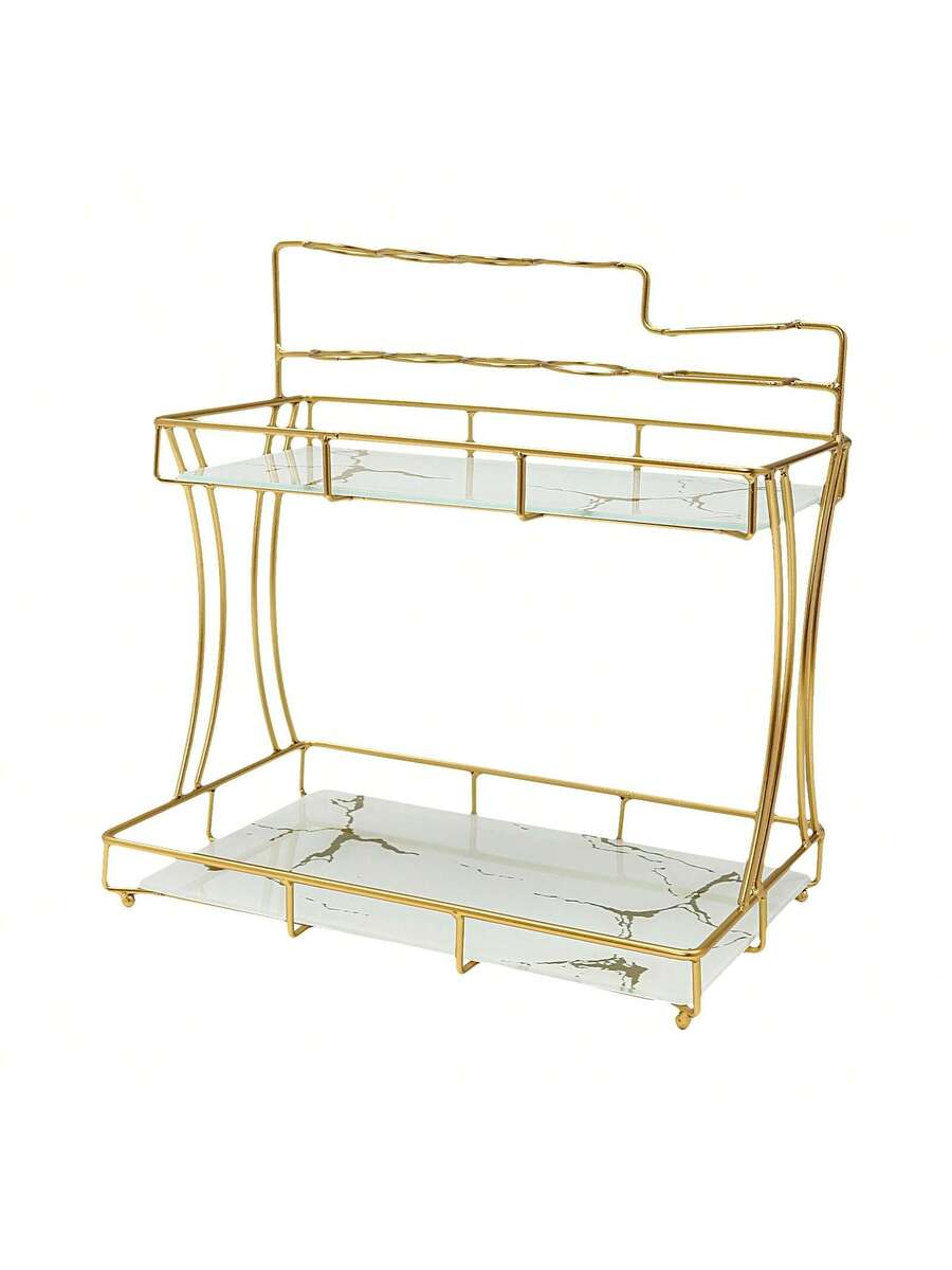رفوف مكياج من طبقتين من رايناو - مراجعة Home Living Bathroom Vanity وسعره