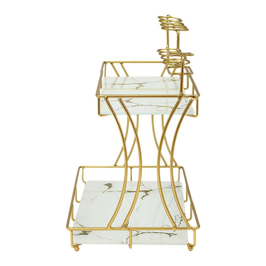 رفوف مكياج من طبقتين من رايناو - مراجعة Home Living Bathroom Vanity وسعره