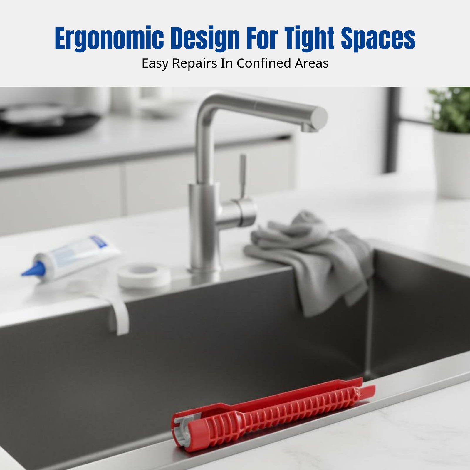 مفتاح ربط للسباكة، أداة بلاستي - مراجعة Home Bathroom Sink وسعره