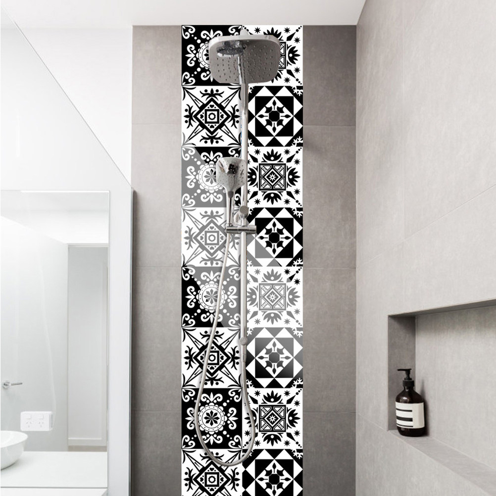10 قطع من ملصقات الحائط للديكو - مراجعة Home Bathroom Tiles وسعره