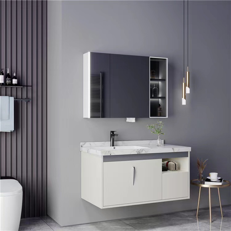 خزانة حمام عصرية معلقة على الح - مراجعة Home Living Bathroom Vanity وسعره