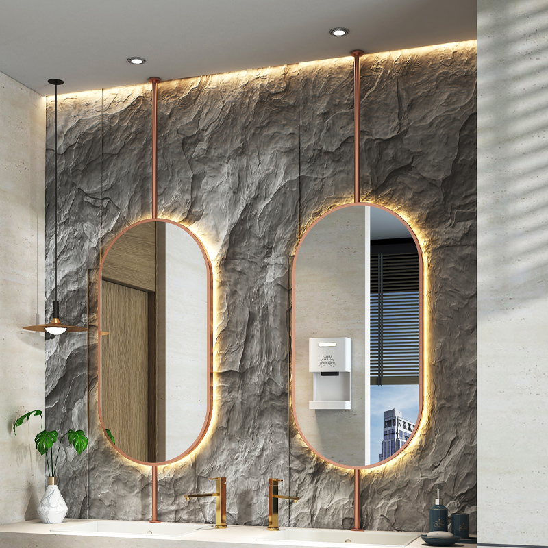 مرآة معلقة بيضاوية الشكل للسقف - مراجعة Home Living Bathroom Vanity وسعره