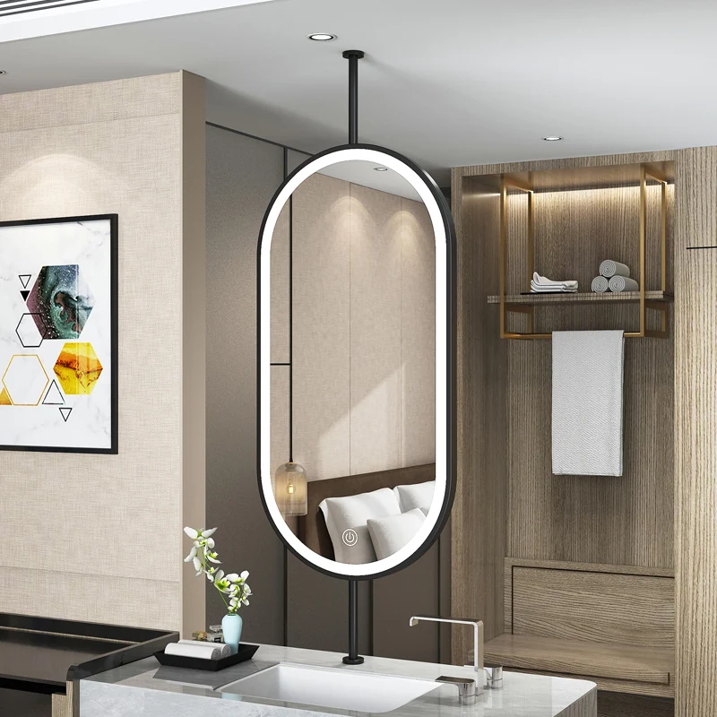 مرآة معلقة بيضاوية الشكل للسقف - مراجعة Home Living Bathroom Vanity وسعره